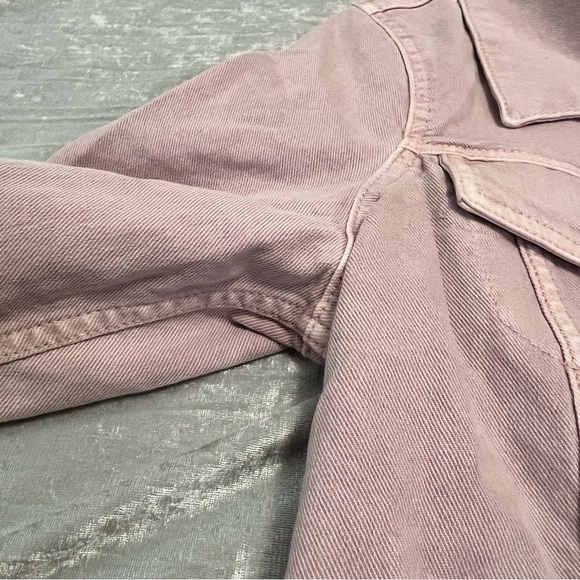 L-Tags on Loft Lavender Denim Jacket - Picture 5 of 7